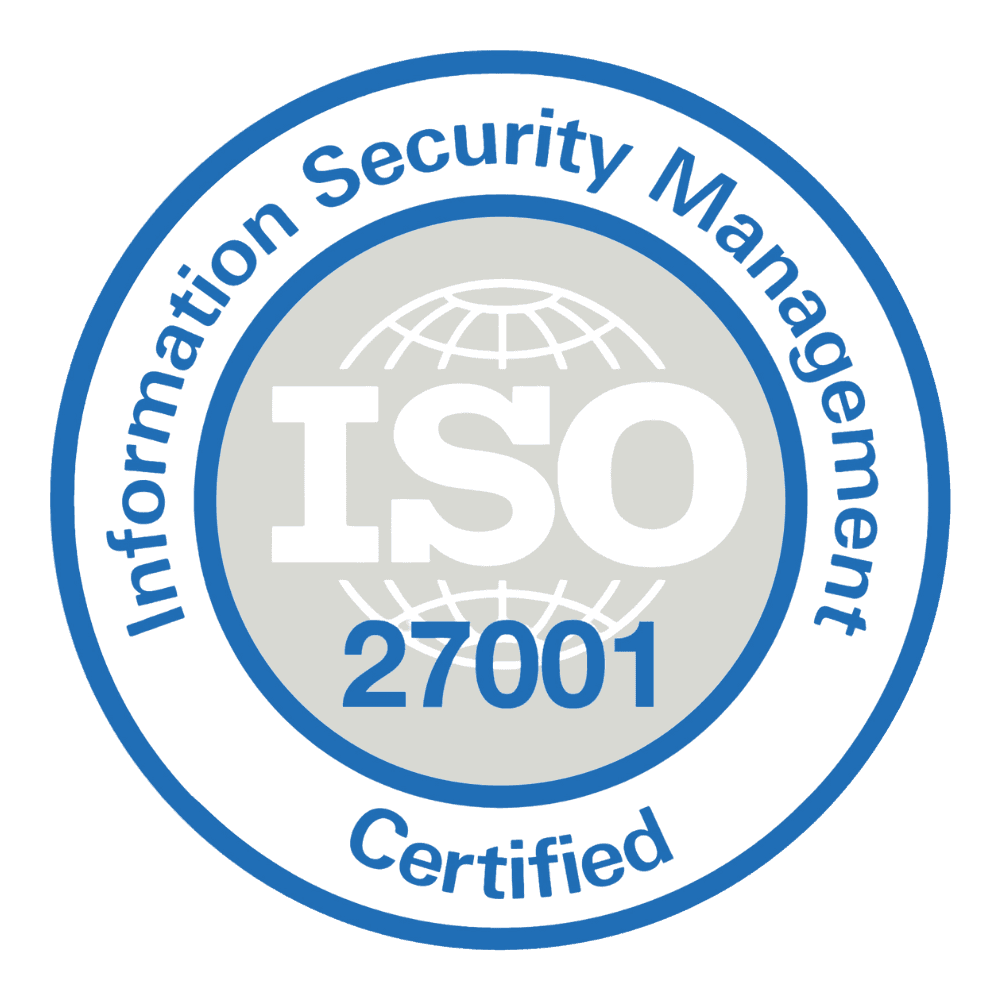 ISO/IEC 27001 certified